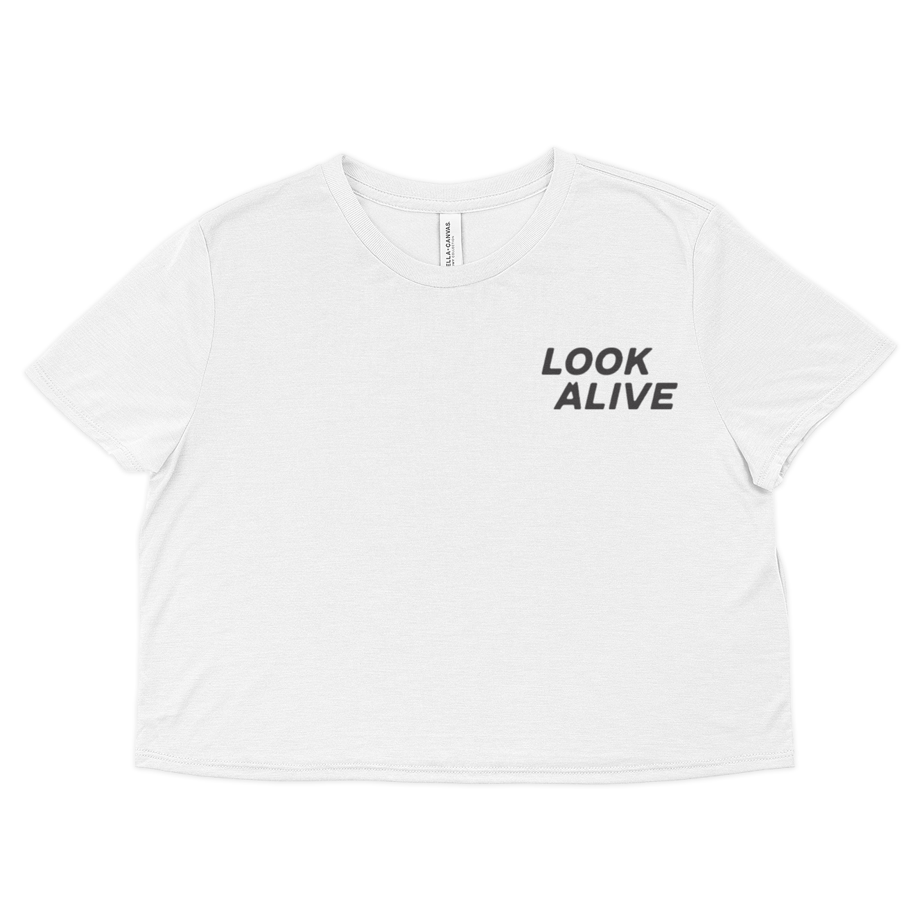 Rose Crop Tee - White - LookAliveCoffee - T - Shirt